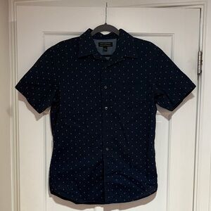 Banana Republic Navy Blue Patterned Shirt